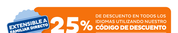 Extensible a familiar directo | 25% de descuento en todos los idiomas utilizando nuestro código de descuento