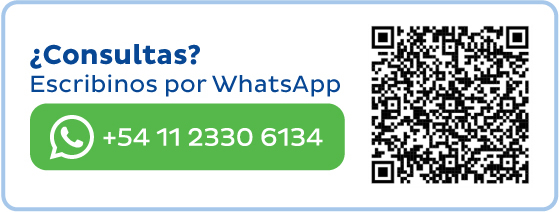 ¿Consultas? Escribinos por WhatsApp
