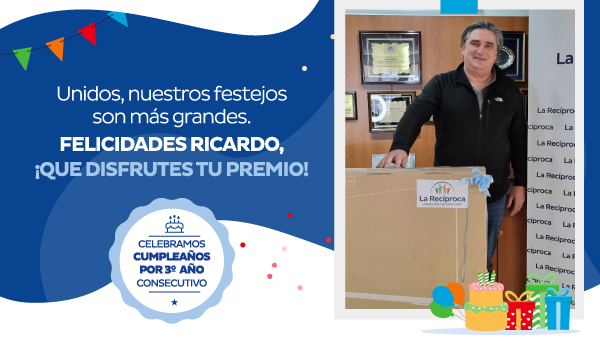Unidos, nuestros festejos son mas grandes. FELICIDADES Ricardo Guillermo Vanoli, ¡QUE DISFRUTES TU PREMIO! | Celebramos cumpleaños por 3° año consecutivo