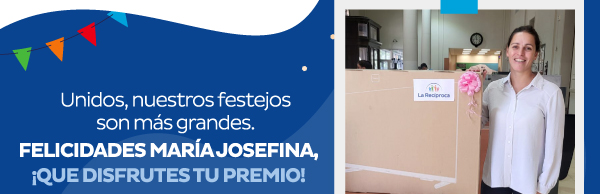 Unidos, nuestros festejos son más grandes. FELICIDADES MARÍA JOSEFINA, ¡QUE DISFRUTES TU PREMIO!
