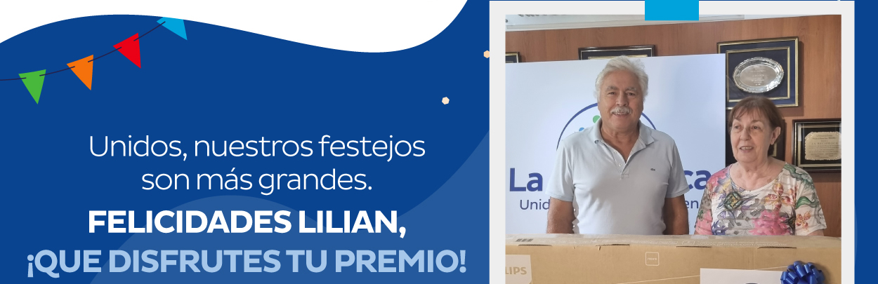 Unidos, nuestros festejos son más grandes. FELICIDADES LILIAN, ¡QUE DISFRUTES TU PREMIO!