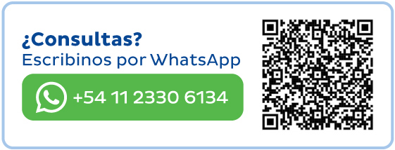 ¿Tenés dudas? Escribinos por WhatsApp